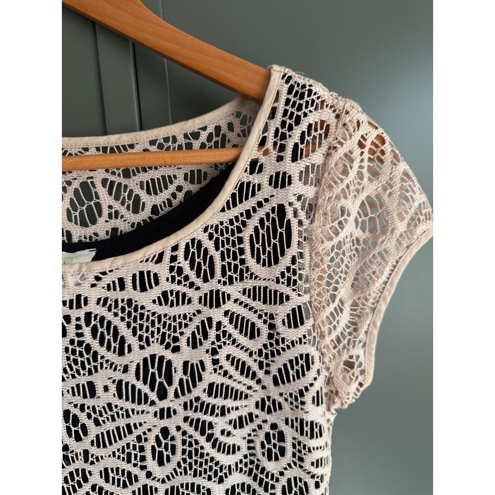 ANTHROPOLOGIE WESTON WEAR sz S layered crochet knit dress VGUC - Picture 3 of 5